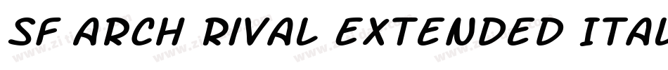 SF Arch Rival Extended Italic字体转换